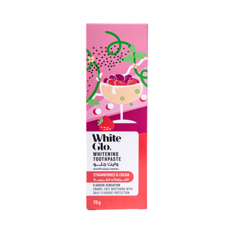 White Glo Strawberry Toothpaste - angle 2