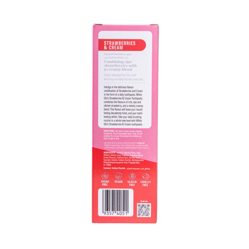 White Glo Strawberry Toothpaste - angle 3